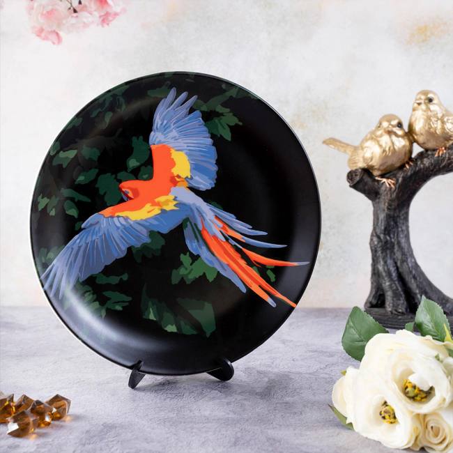 Decorative Wall Plate - Macaw parrot