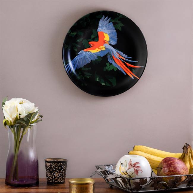 Decorative Wall Plate - Macaw parrot