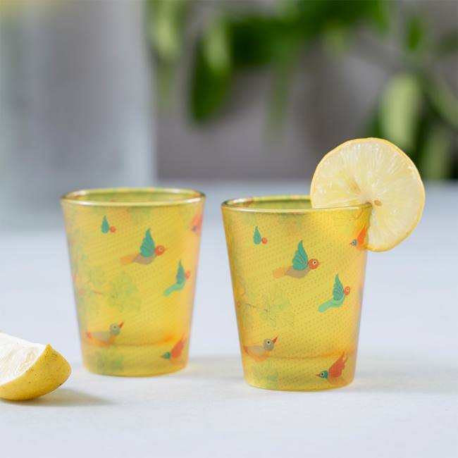 Frosted Shot Glasses - Gond Art