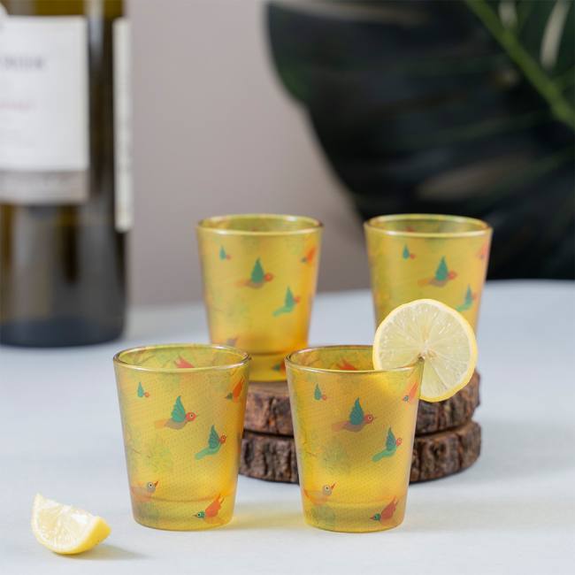 Frosted Shot Glasses - Gond Art