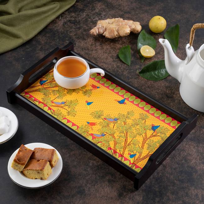 Wooden Trays - Gond Art