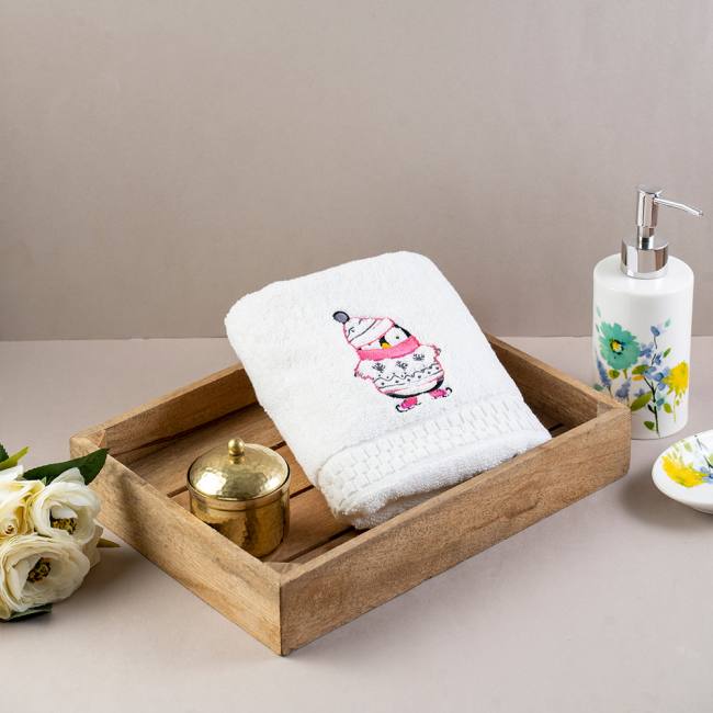 Hand Towel - Pinky Penguin