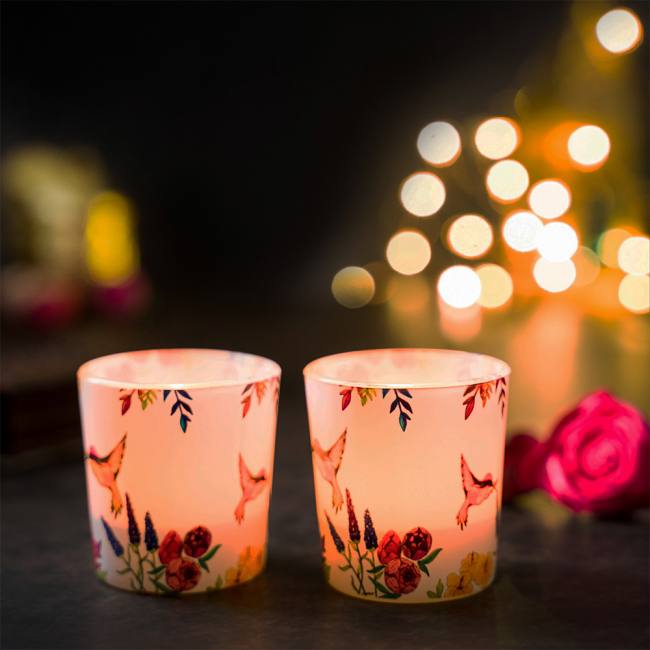 Candle Votives (Set of 2) - Humming Bird