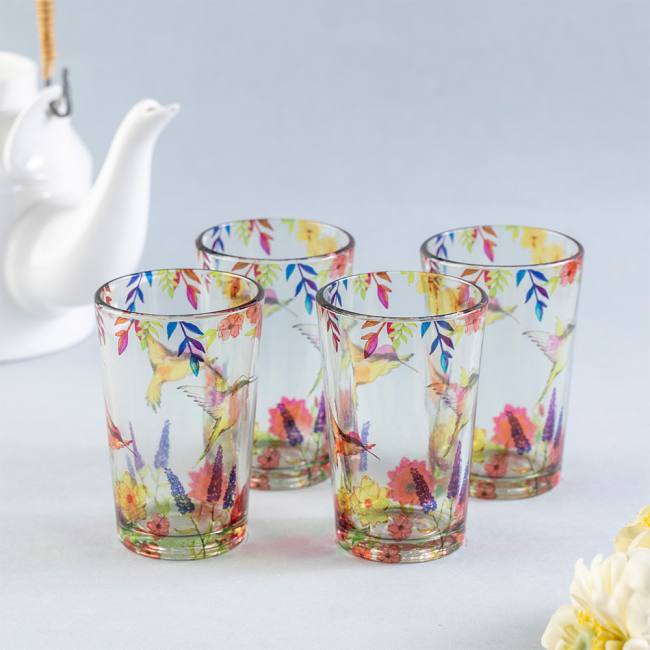 Chai Glasses - Humming Bird