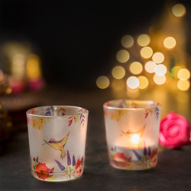 Candle Votives (Set of 2) - Humming Bird