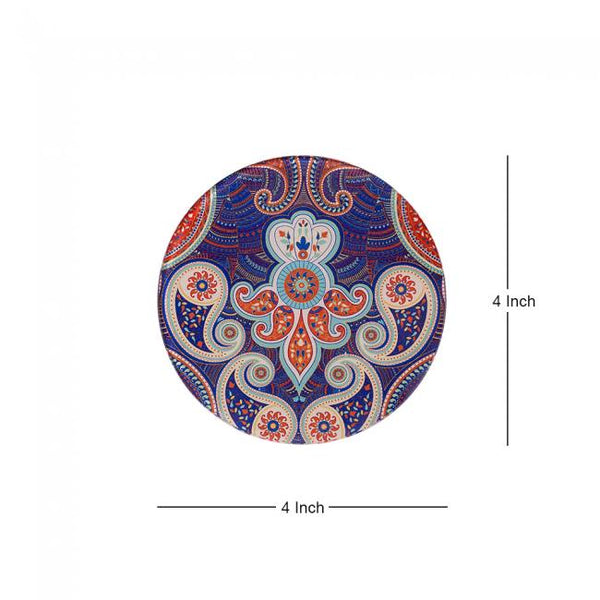 Glass Coasters (Set of 4) - Majestic Paisley