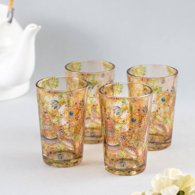 Chai Glasses - Kalamkari Finesse