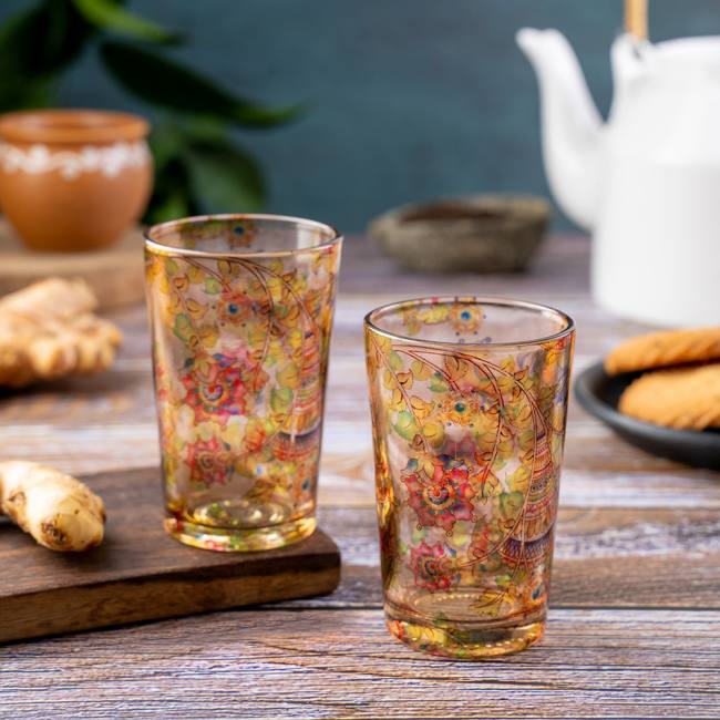 Chai Glasses - Kalamkari Finesse