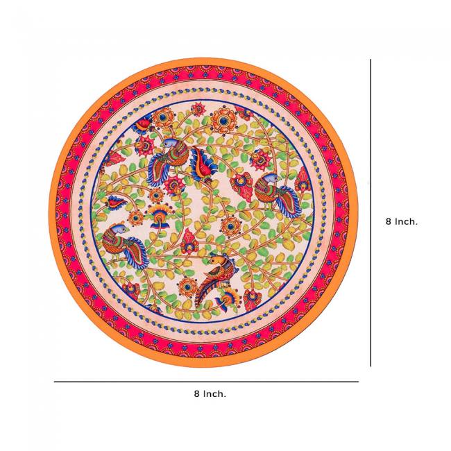 Wooden Coasters (Set of 2) - Kalamkari Finesse