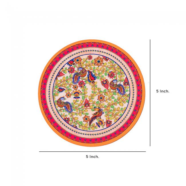 Wooden Coasters (Set of 2) - Kalamkari Finesse