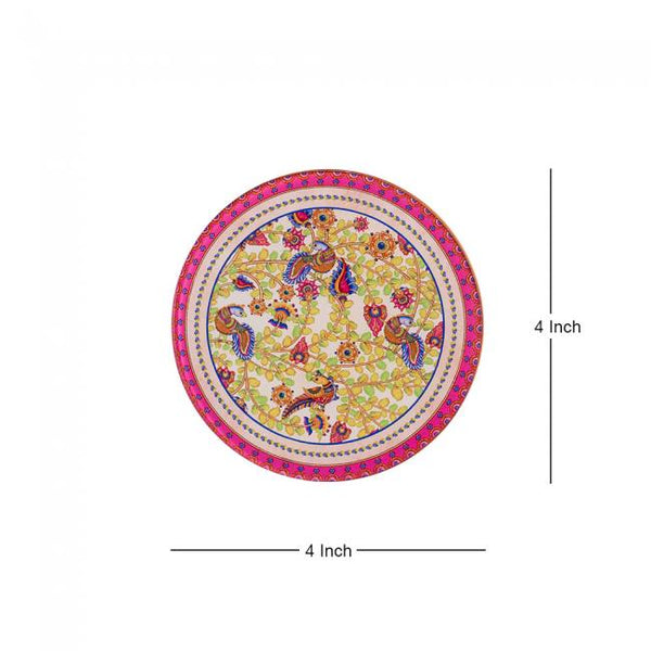 Glass Coasters (Set of 4) - Kalamkari Finesse