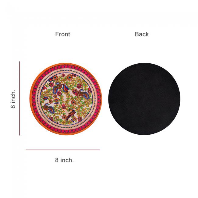 Rubber Trivets (Set of 2)- Kalamkari Finesse