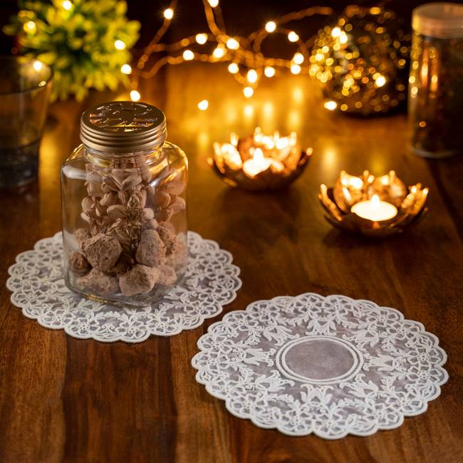 Embroidered Coaster - Classic Floral