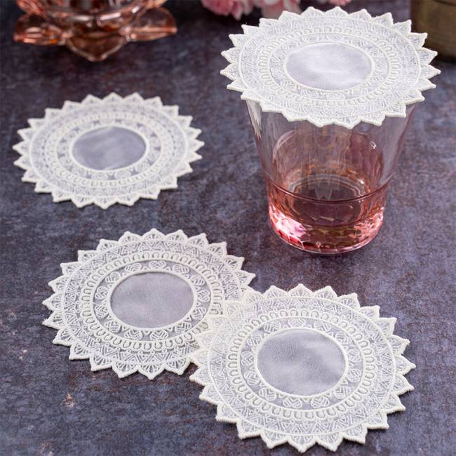 Embroidered Coaster - Love