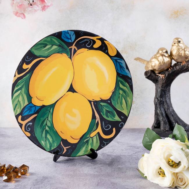 Decorative Wall Plate - Fruti d Italia Lemons