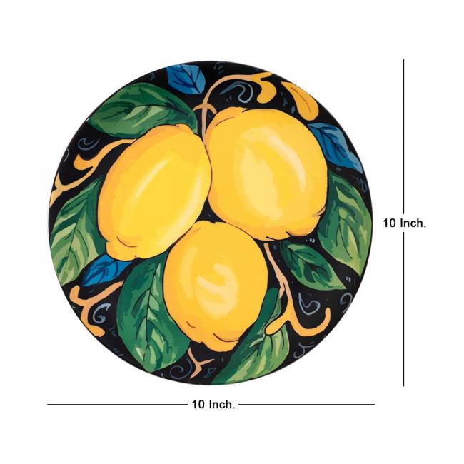 Decorative Wall Plate - Fruti d Italia Lemons