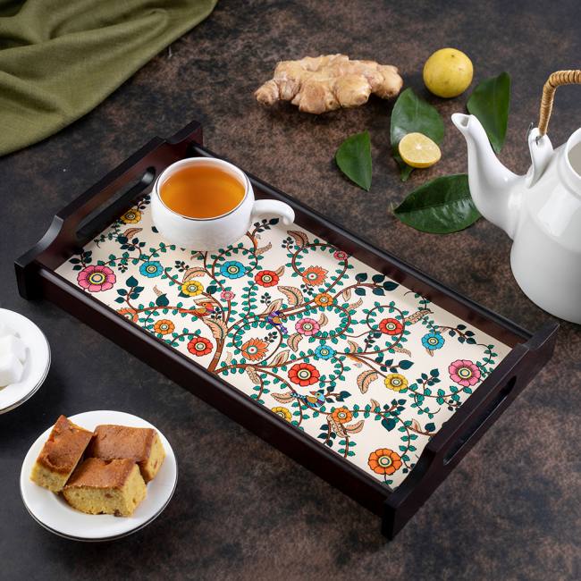 Wooden Trays - Madhubani Art