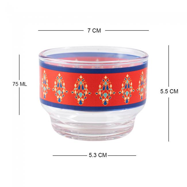 Glass Dip Bowls (Set of 2) - Majestic Paisley