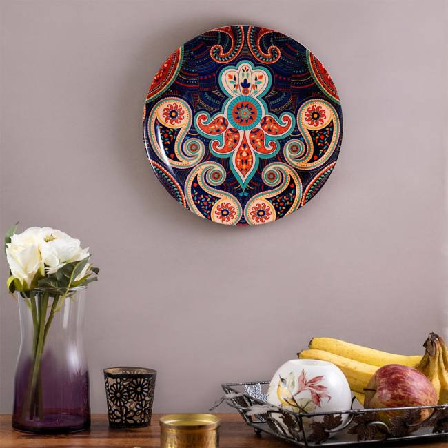 Decorative Wall Plate - Majestic Paisley