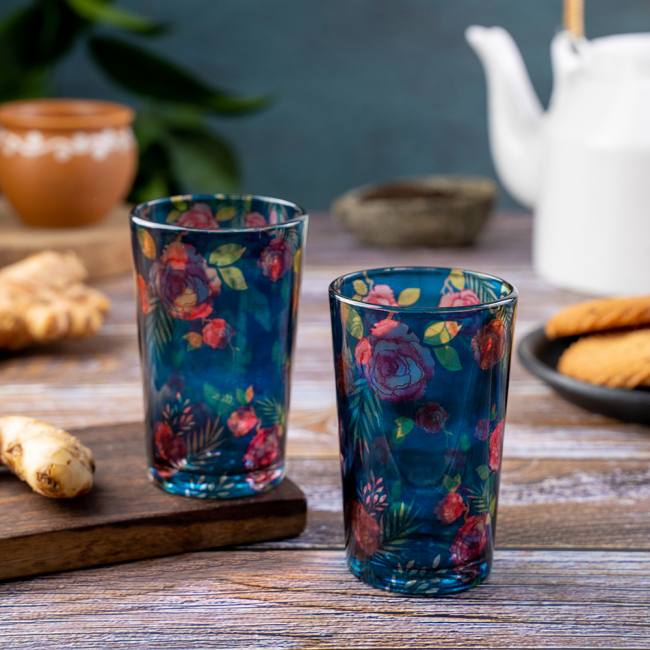 Chai Glasses - Misty Morning Blue