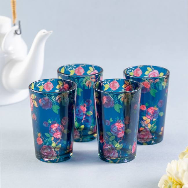 Chai Glasses - Misty Morning Blue