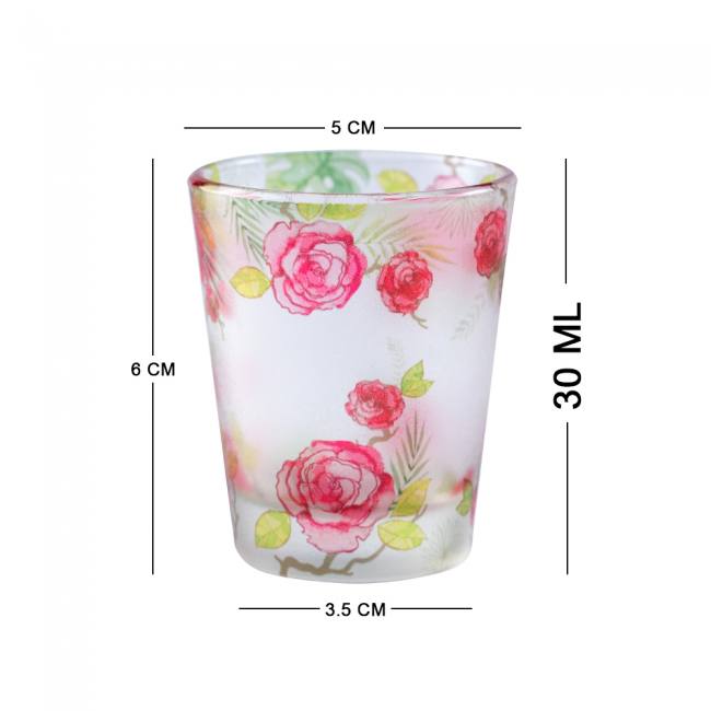 Frosted Shot Glasses - Misty Morning White