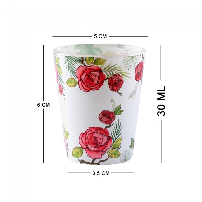 Glass Shot Glasses - Misty Morning White