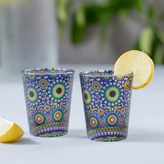 Frosted Shot Glasses - Moroccan