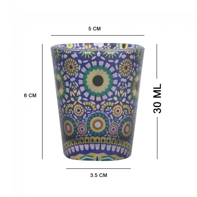 Frosted Shot Glasses - Moroccan
