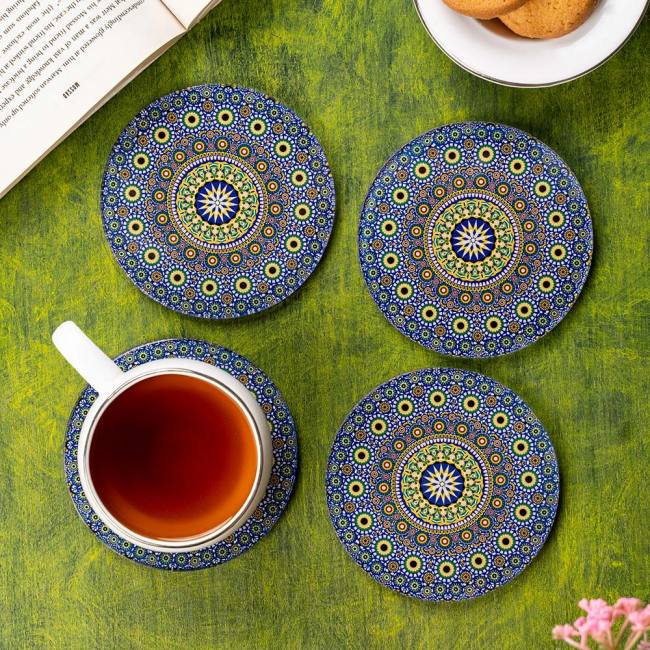 Glass Coasters (Set of 4) - Moroccan