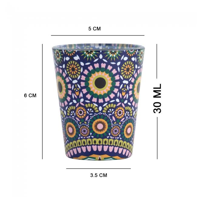 Glass Shot Glasses - Moroccan