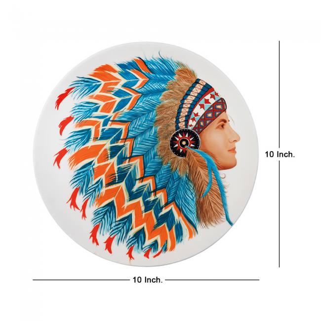 Decorative Wall Plate - Male Native American