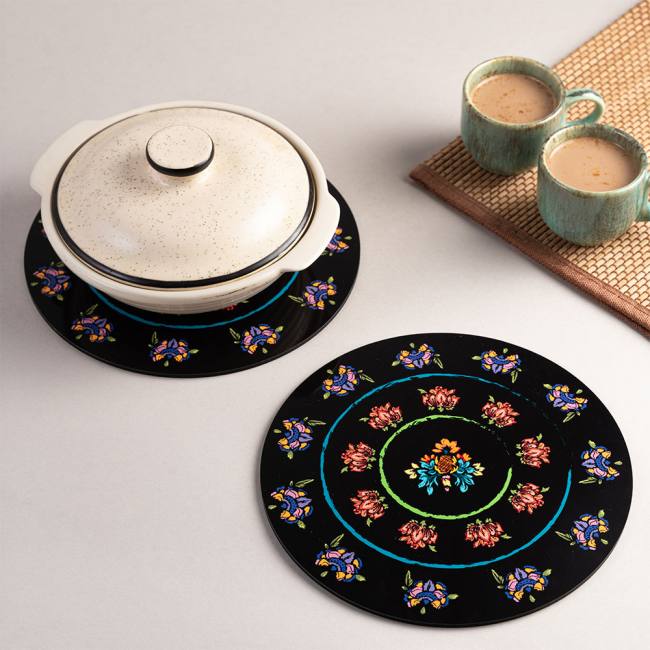 Wooden Coasters (Set of 2)- Pastel Passion