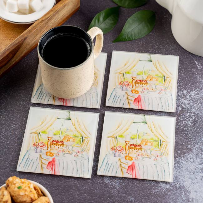 Glass Coasters (Set of 4) - English Tales
