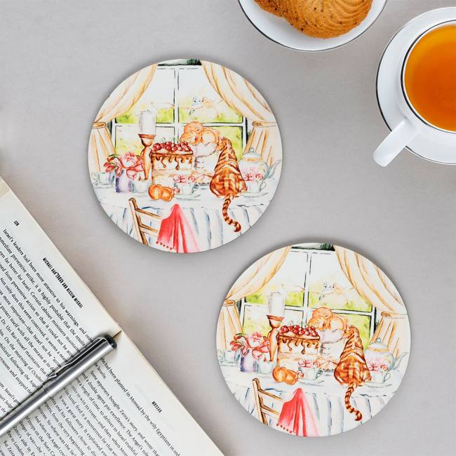 Wooden Coasters (Set of 2) - English Tales