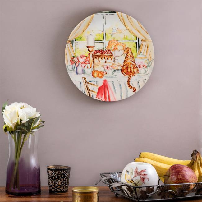 Decorative Wall Plate - Old English Garden Party Scene