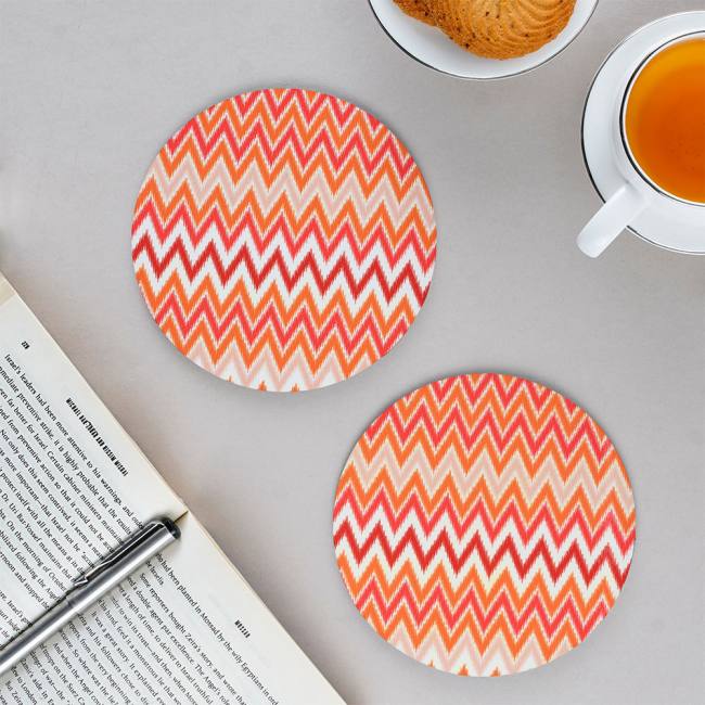 Wooden Coasters (Set of 2) - Dazzling Ikat