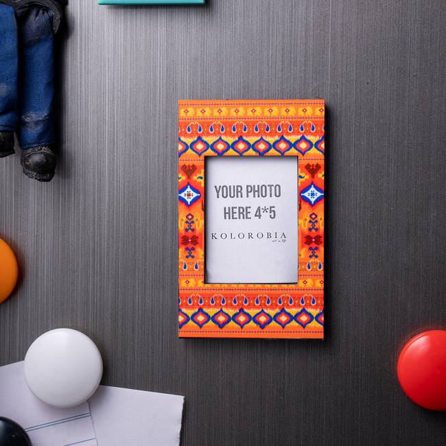 Mini Magnetic Photo Frame - Dazzling Ikat