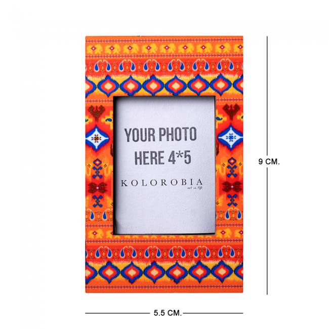 Mini Magnetic Photo Frame - Dazzling Ikat