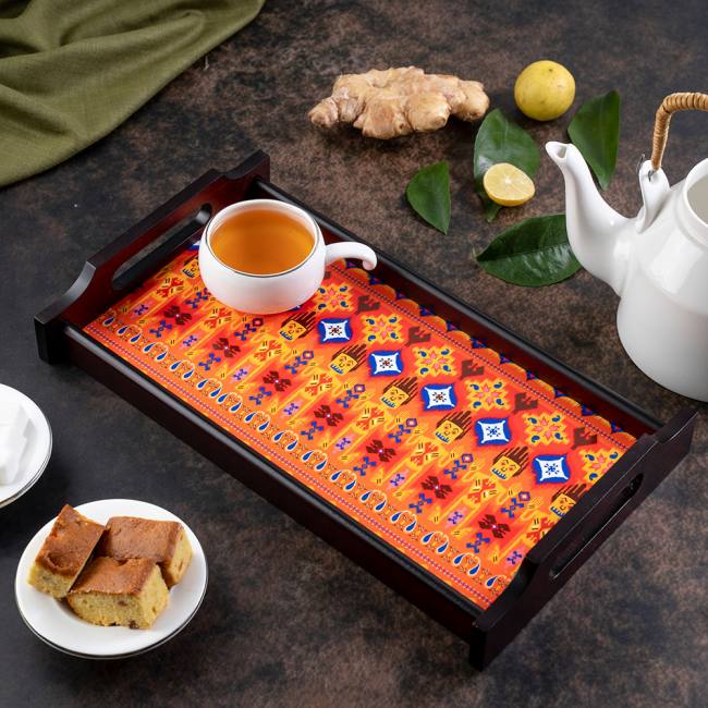 Wooden Trays - Dazzling Ikat