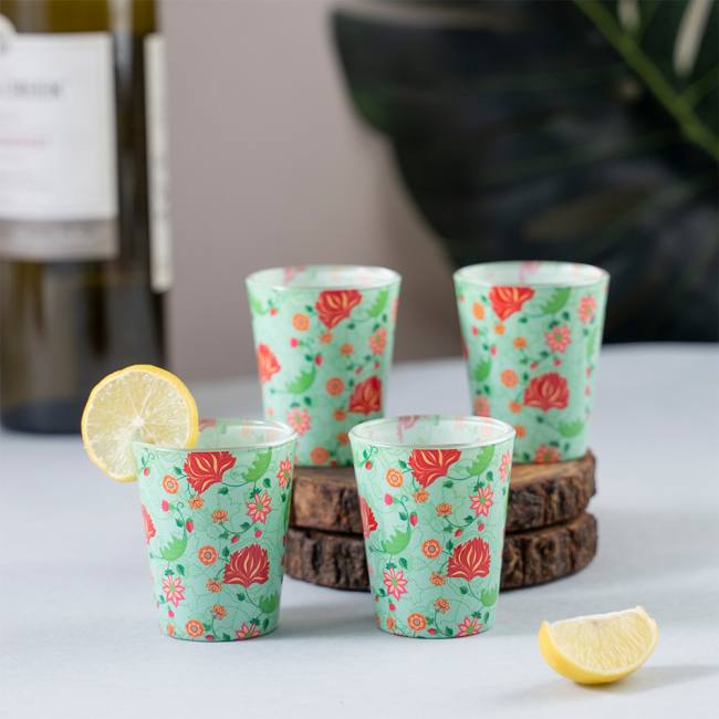 Glass Shot Glasses - Ornate Mughal
