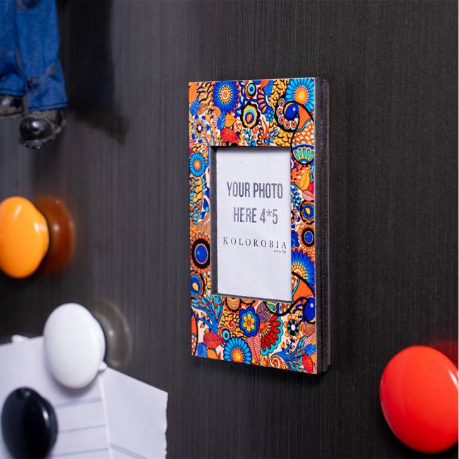 Mini Magnetic Photo Frame - Peacock Admiration