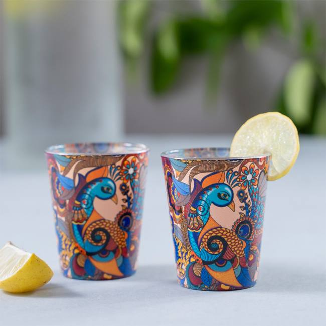 Shot Glasses - Peacock Admiration