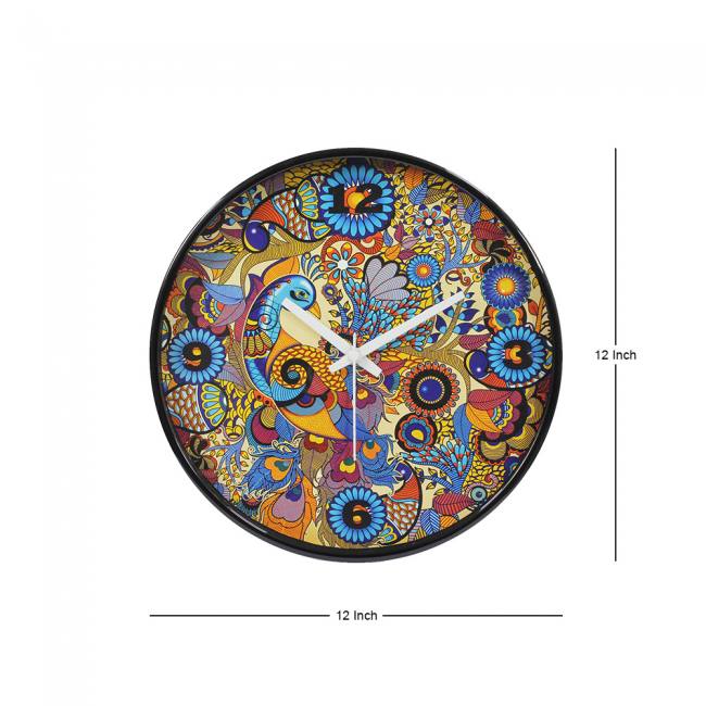 Wall Clock - Peacock Admiration