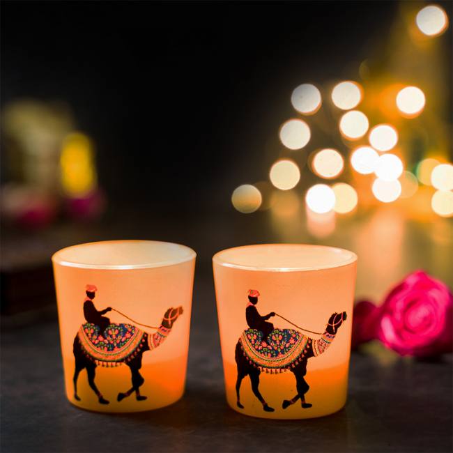 Candle Votives (Set of 2) - Camel Glory