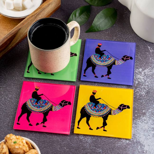 Glass Coasters (Set of 4) - Camel Glory