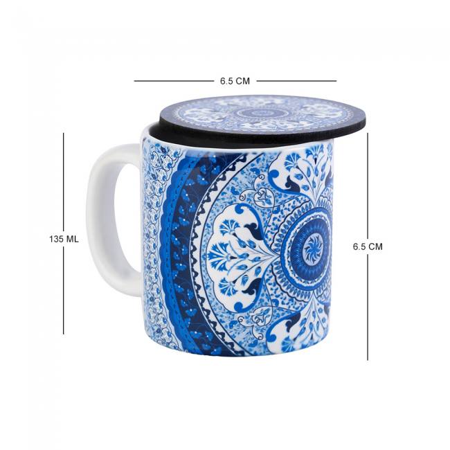 Espresso Mug With Coaster - Pristine Turkish