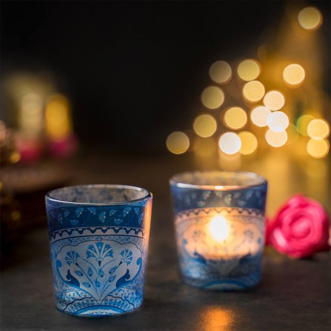 Decorative Votive Holder| Perfect Gift for Home | Kolorobia pristine-turkish-frosted-candle-votives