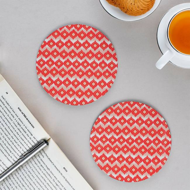 Wooden Coasters (Set of 2) - Dazzling Ikat