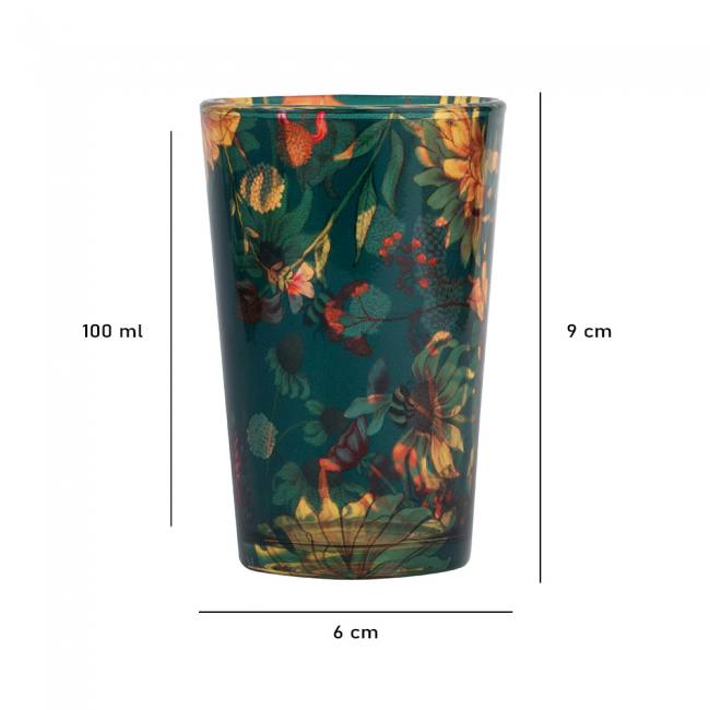 Chai Glasses - Sanguine Sunflowers